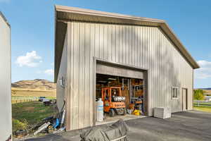 60x40 shop w power insulation and concrete  floors  with a mountain and rural views