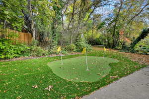 View of community featuring a putting area
