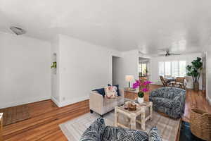 Open floor plan with a great room.