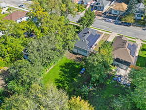 Aerial view of residential area