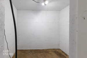 View of below grade area