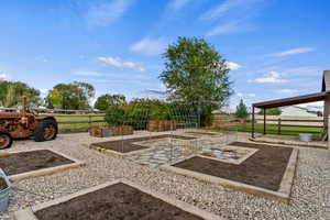 View of yard featuring a garden