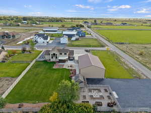 Aerial view of sparsely populated area