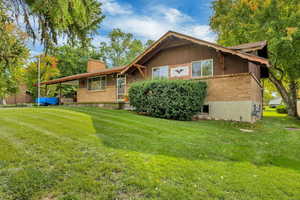 Front of home from side