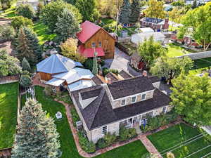 Aerial view of residential area