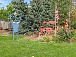 View of community jungle gym