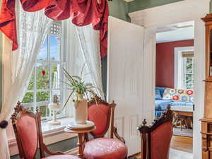 Living area featuring wood finished floors