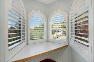 East Bedroom built in desk with 270* city and mountain views