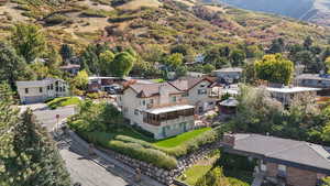 Mountain view with nearby suburban area