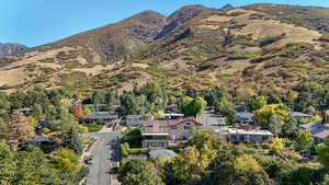 Mountain view with nearby suburban area