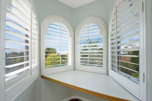 West Bedroom built in desk with 270* city and mountain views