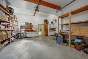 Garage bays 3 & 4 with a garage door opener