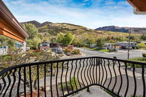 Guest Suite Private Balcony featuring a mountain view