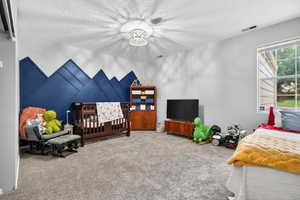 Oversized second bedroom (both crib and queen bed are in here)