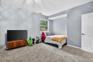 Oversized second bedroom (both crib and queen bed are in here)