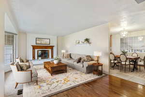 Virtually staged formal living room