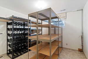 View of den/office space being utilized as storage room