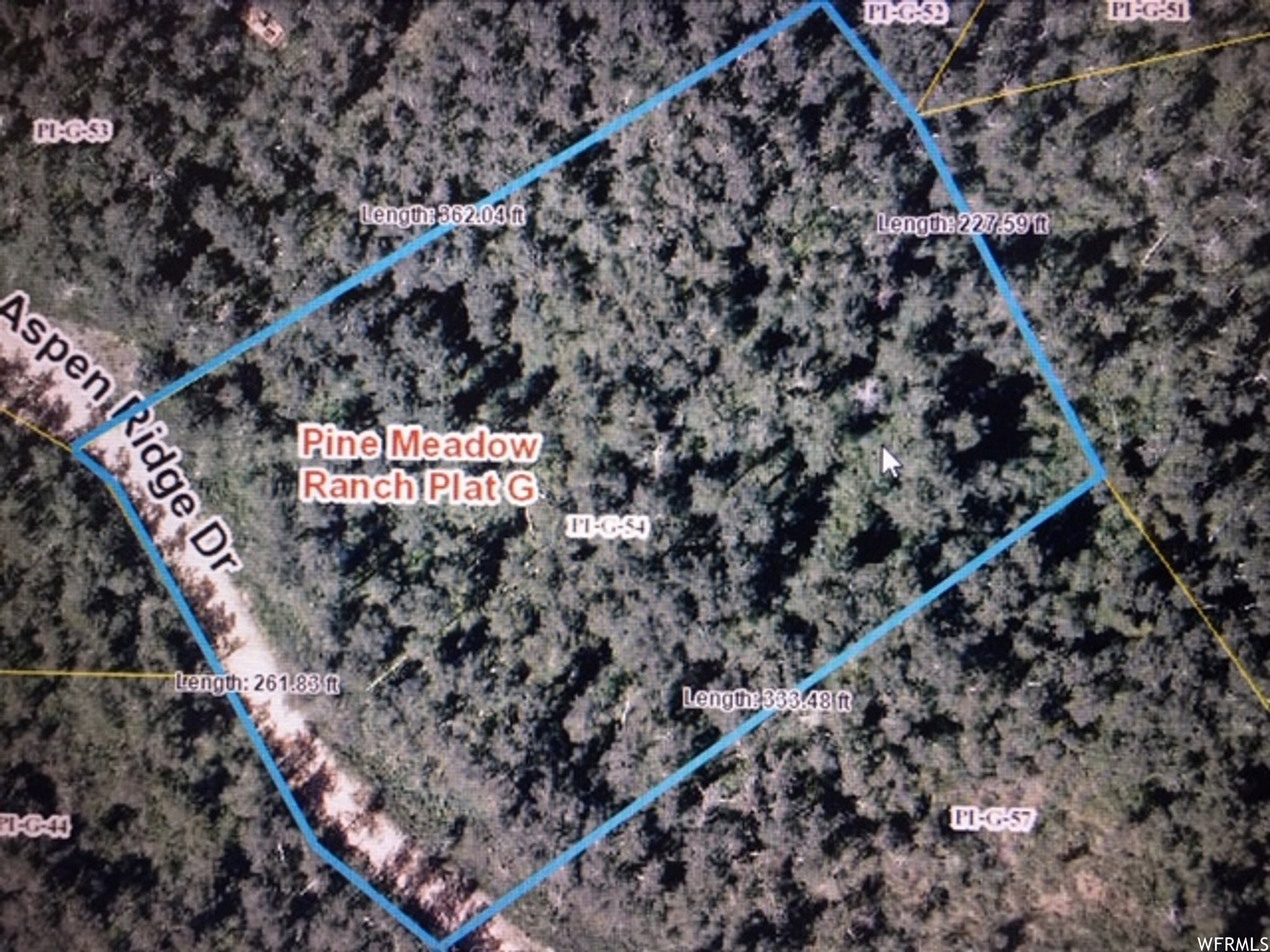 Map / location with property parcel outlined