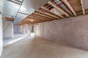 View of unfinished below grade area