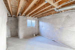 View of below grade area