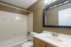 Full bath with  shower combination and vanity