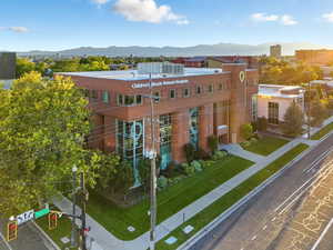 View of building exterior with a mountain view