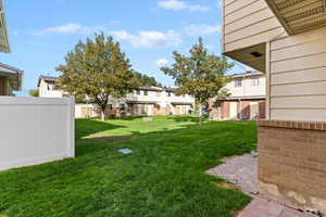 View of yard with a patio area