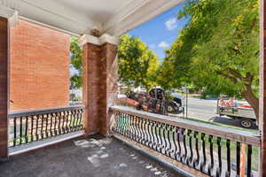 View of covered porch