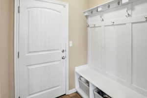Mudroom with baseboards