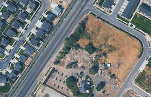 Aerial map of property and surrounding area