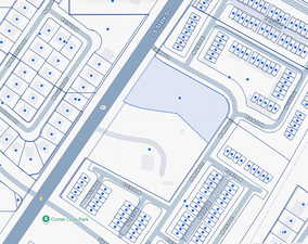 Map showing property parcels