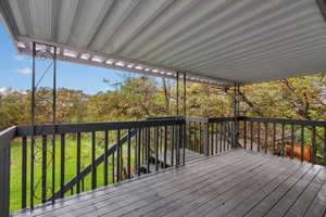 View of wooden deck