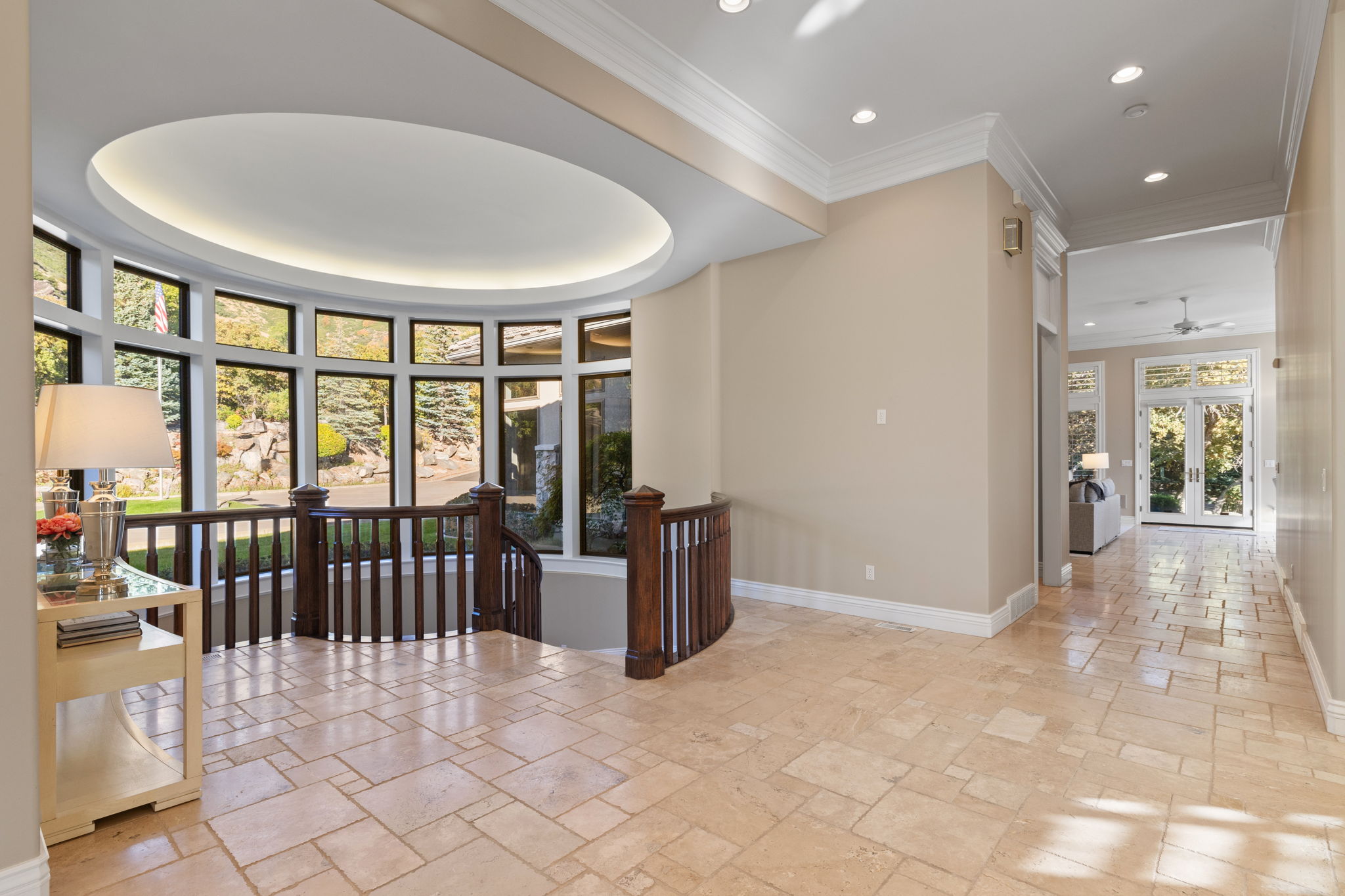Hallway looking towards great room and kitchen