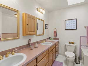 Primary bath with sep tub and shower