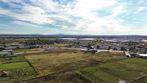Bird's eye view of a mountain backdrop