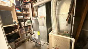 Utilities with gas water heater and heating unit