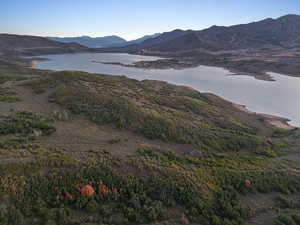 Mountain view with a nearby body of water