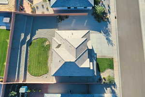 View from above of property