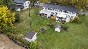 Aerial view of property and surrounding area