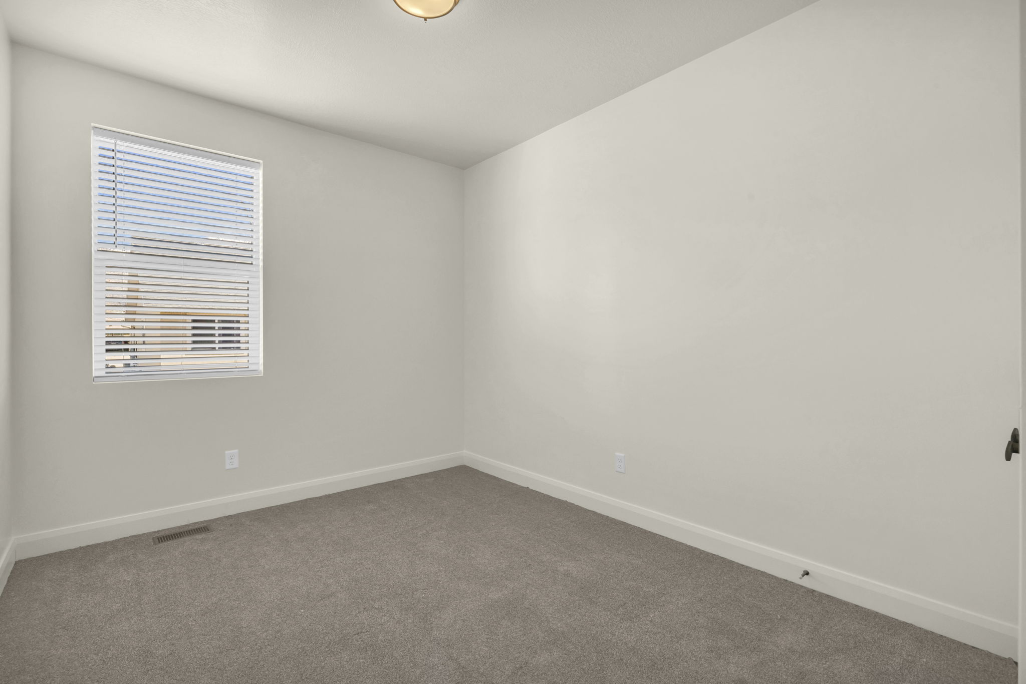 Carpeted empty room with baseboards