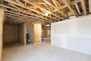 View of unfinished below grade area