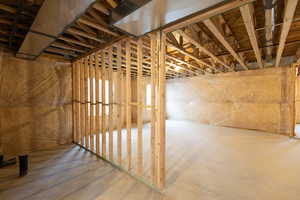 View of below grade area