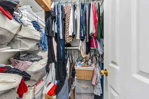 View of walk in closet