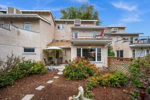 South facing backyard and balcony