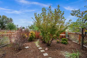 Xeriscaped private backyard