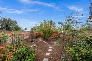 Fully fenced  backyard