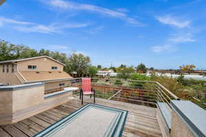 South facing deck off second bedroom