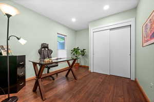 This office can be a main floor bedroom