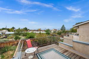 South facing deck off second bedroom