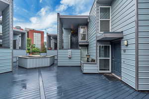 View of wooden deck